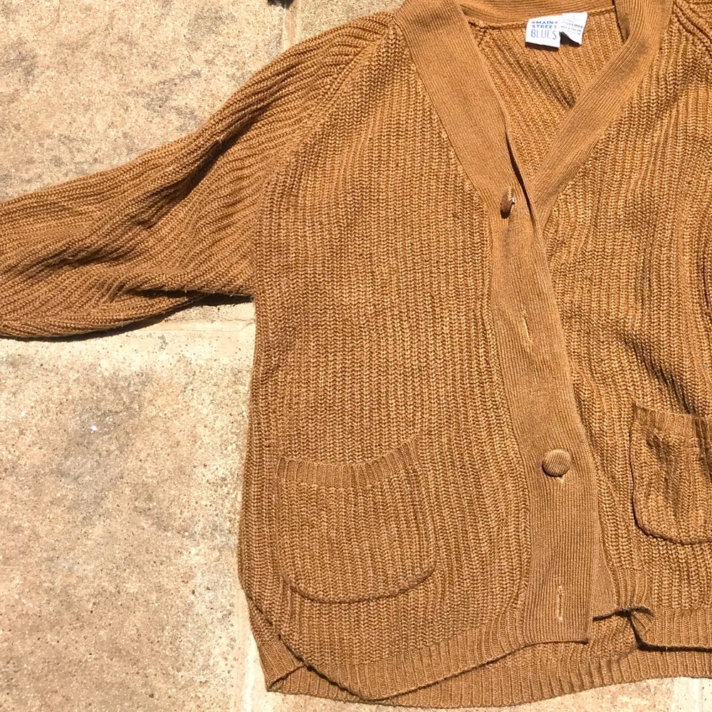 Vintage Main Street Blues Beige Cardigan